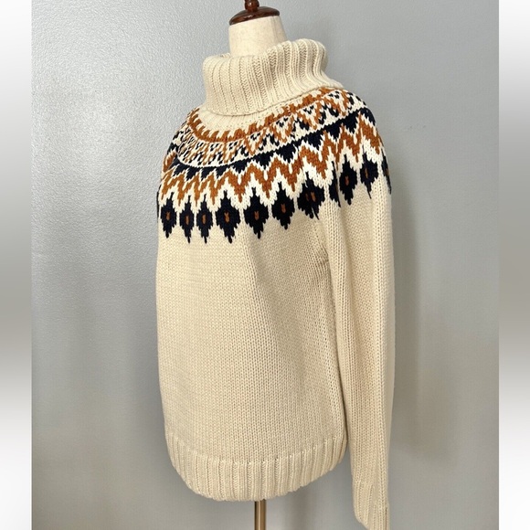 RACHEL ZOE FAIR ISLE NORDIC COWL NECK SWEATER - Picture 4 of 12